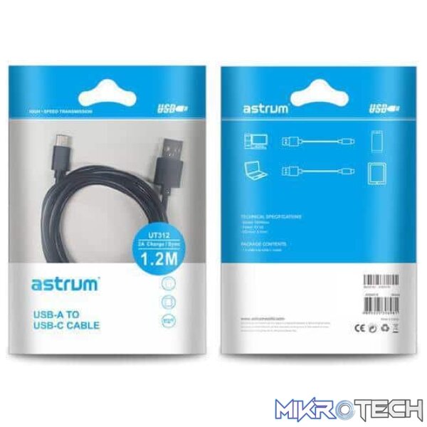 USB 2.0 to USB-C Charge & Sync 1.2m Cable - UT312 - Image 3
